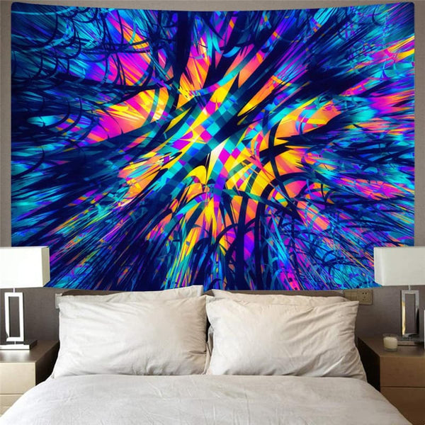 
Abstract Tapiz Psychedelic Rug Wall Colorful Tenture Mandala Art Tapestries
                