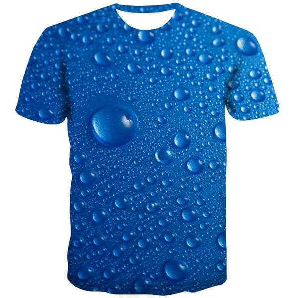 
Raindrop T shirt Men Blue T-shirts 3d Novel Tshirts Casual Retro Anime Clothes
                