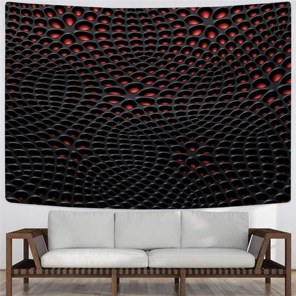 
Geometric Tapiz Psychedelic Tapestries Vortex Tenture Mandala Honeycomb Home Tapestrys Black Wall Tapestry
                