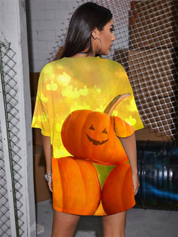 
Pumpkin T Shirt Women Halloween T-shirts 3d Funny Funny T shirts Harajuku Tshirt Printed
                
