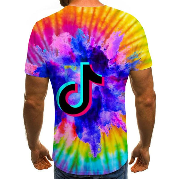 
Douyin T-shirt Men Dizziness Anime Clothes Music Tshirt Printed Colorful Funny T shirts
                