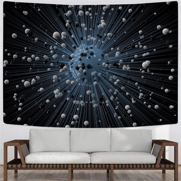 
Geometric Tapiz Psychedelic Home Tapestrys Vortex Rug Wall Black And White Tapestries Ball Tenture Mandala
                