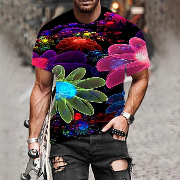 
Leaves T shirt Men Colorful Tshirts Casual Dizziness T-shirts 3d Psychedelic Funny T shirts
                