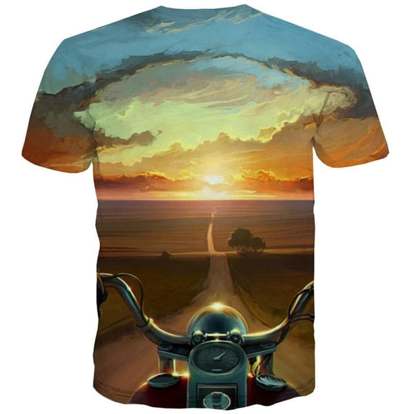 
Motorcycle T-shirt Men Landscape T-shirts 3d Cloud Shirt Print Harajuku Anime Clothes
                