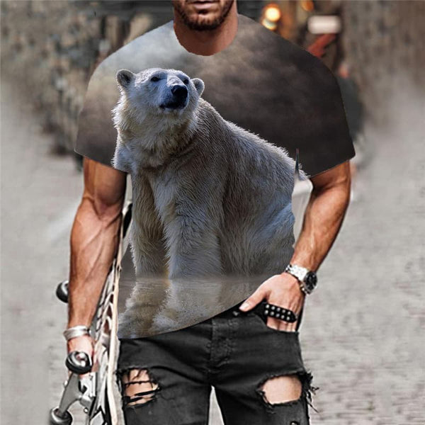 
Bear T shirt Men Animal T-shirts 3d Moon Shirt Print Cloud Anime Clothes
                