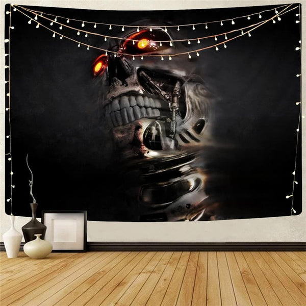 Skull Tapiz Punk Tapestries metal Wall Tapestry Wall Hanging Mandala Witchcraft