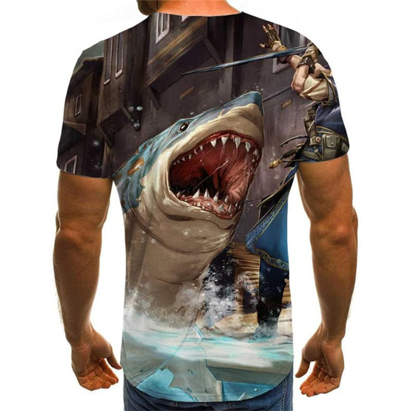 
Shark T shirt Men Ocean Tshirt Printed Animal Tshirts Casual War Shirt Print Funny Anime Clothes
                