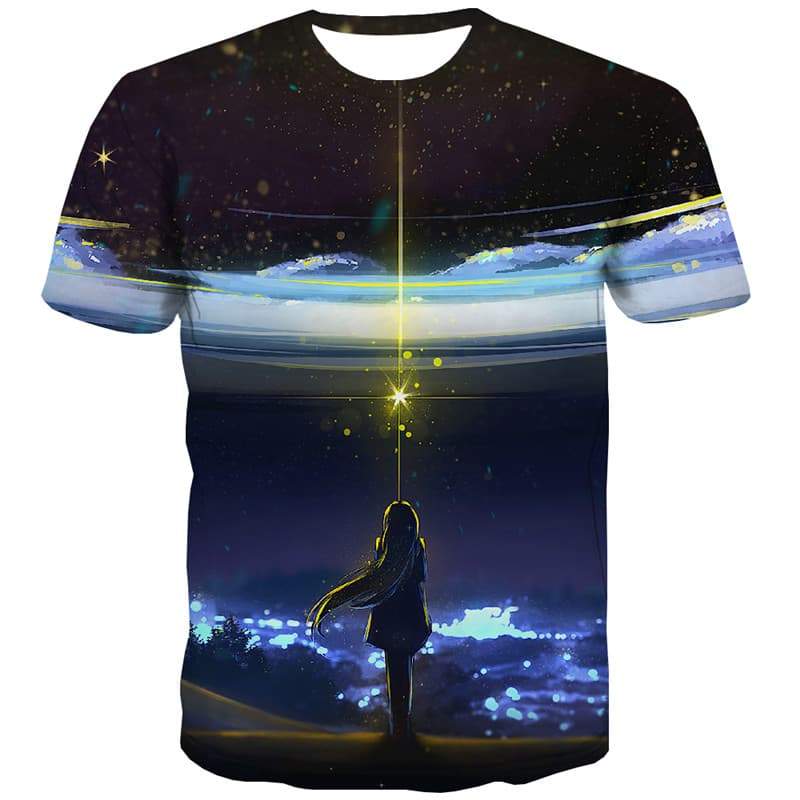 Galaxy T shirts Men Psychedelic Shirt Print Colorful Tshirts Casual Art T-shirts Graphic - KYKU