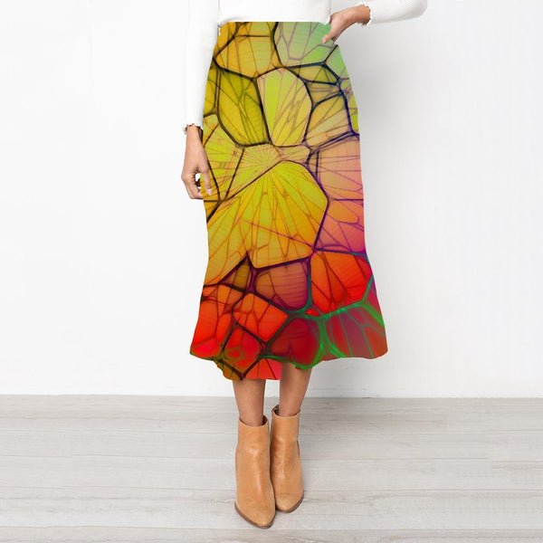 
Geometric Skirt Women Psychedelic School skirt Vortex Skirt Ladies Network Rock Frauen - KYKU
                