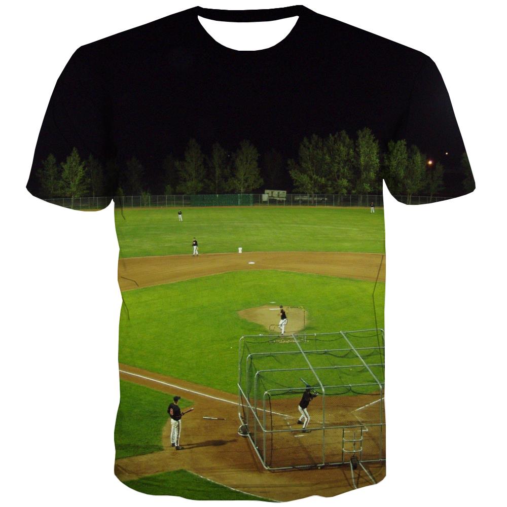 Baseball T shirts Men Stadium Shirt Print Game T-shirts Graphic White T shirts Funny