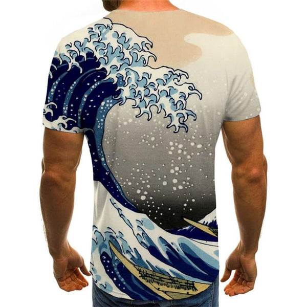 
Surf T shirt Men Waves Anime Clothes Ocean Shirt Print Sail Funny T shirts
                