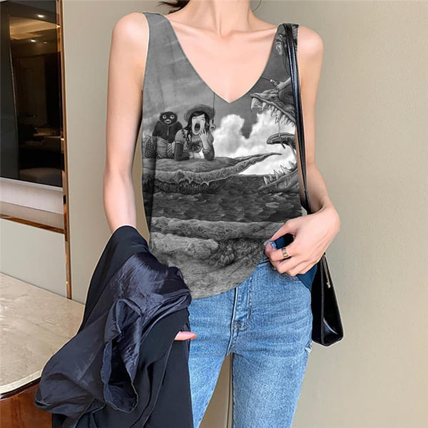 Indios Tank-Top women Fishing Vest Print Bear Sleeveless 3d Hip Hop Anime Clothes