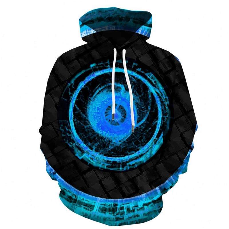 Dizziness Hoodie Men Technology Hoodie Print Metal Sweatshirt Printed Graffiti Hoody Anime - KYKU
