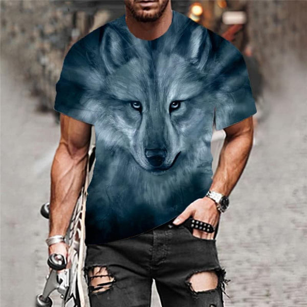 
Wolf T shirt Men Animal Tshirts Casual Painting T-shirts 3d Harajuku Tshirt Printed
                