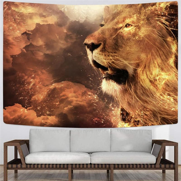 
Lion Tapiz Animal Rug Wall Anime Tapestries Nebula Wall Tapestry Harajuku Tenture Mandala
                