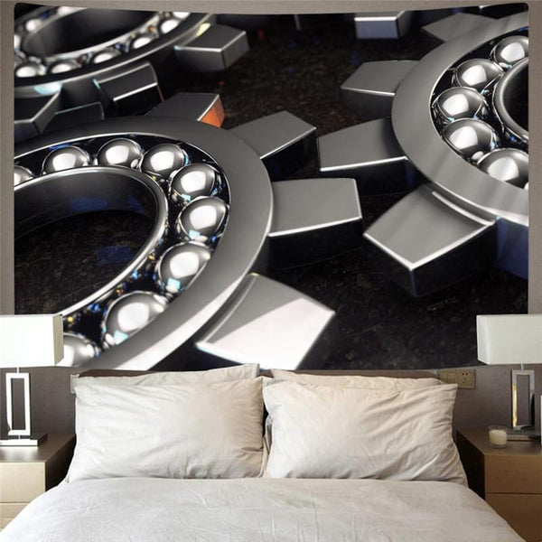 
Metal Tapiz Engine Rug Wall Gear Wall Tapestry Harajuku Home Tapestrys Decor
                