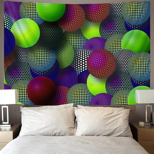 
Geometric Tapiz Psychedelic Rug Wall Vortex Tenture Mandala Three-Dimensional Ball Wall Tapestry
                