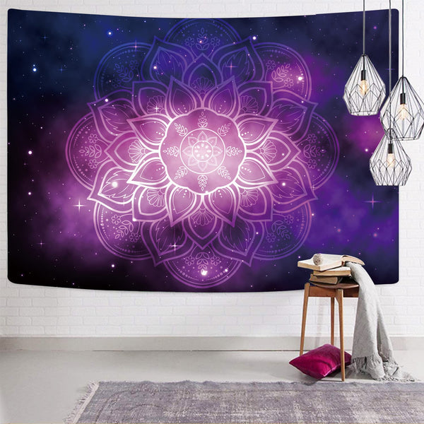 
Mandala Tapestry Psychedelic Tenture Mandala flower Wall Tapestry purple Home Tapestrys galaxy Tapestries
                