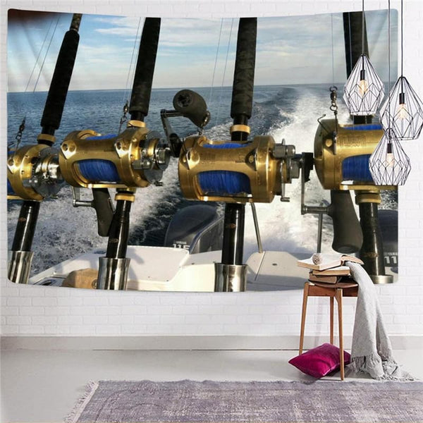 
Fish Tapiz Fisherman Tapestries Fishinger Wall Tapestry Tracksuits Home Tapestrys Metal Rug Wall
                