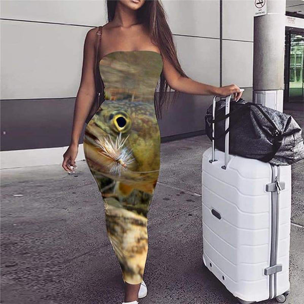 Animal Dress Women Fishing Boho Novel Ladies Dresses Womens Clothing Vintage - KYKU