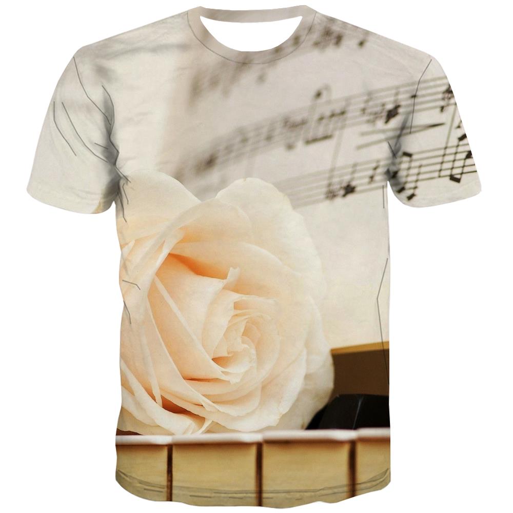 Music T shirts Men Instrument Tshirts Casual Retro Tshirts Novelty Electronic Shirt Print