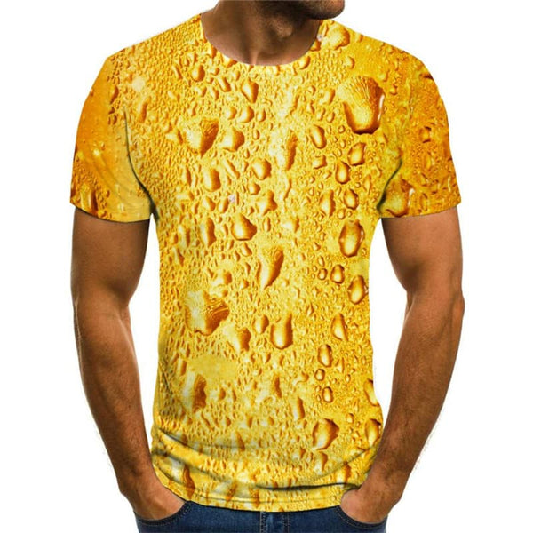 
Beer T-shirt Men Novel Shirt Print Hip Hop Tshirt Printed Yellow Funny T shirts
                