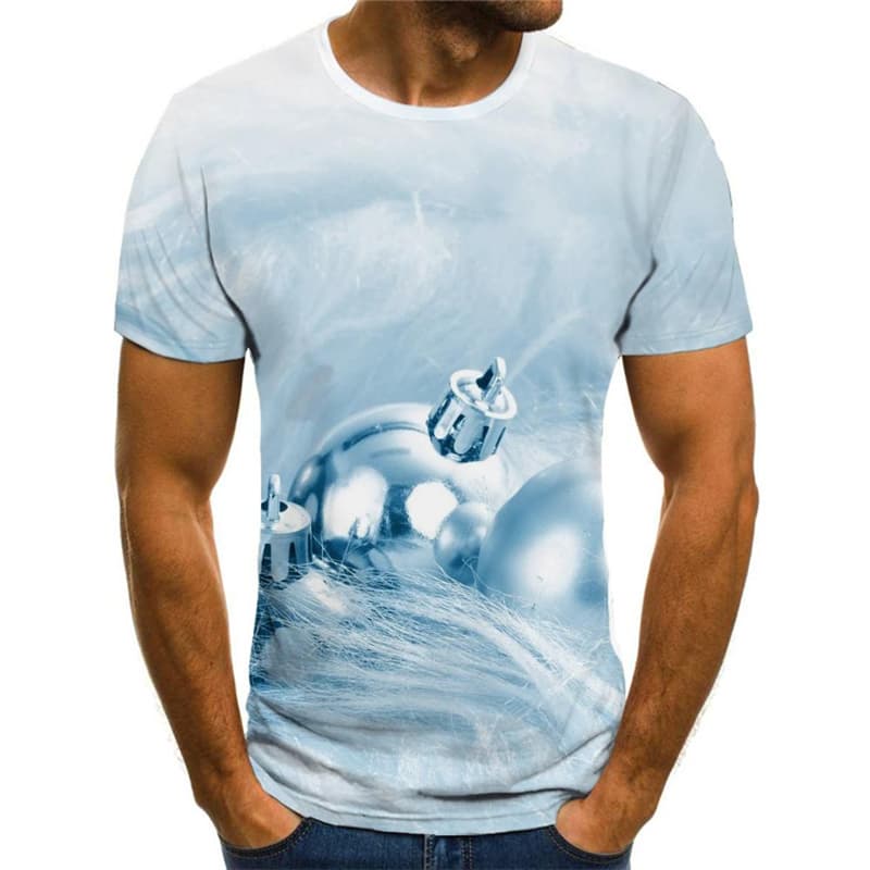 Christmas T shirts Men Party T-shirts 3d Hip Hop Tshirt Printed New Year T-shirts Graphic
