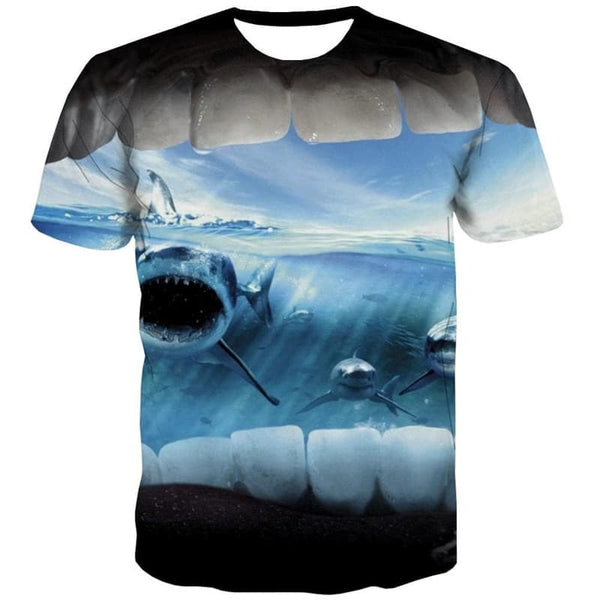 
Shark T shirt Men Ocean T-shirts 3d Animal Anime Clothes Hip Hop Funny T shirts
                