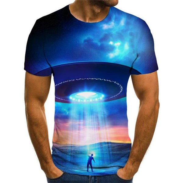 
Ufo T-shirt Men Galaxy Shirt Print Nebula Funny T shirts Harajuku Tshirt Printed
                
