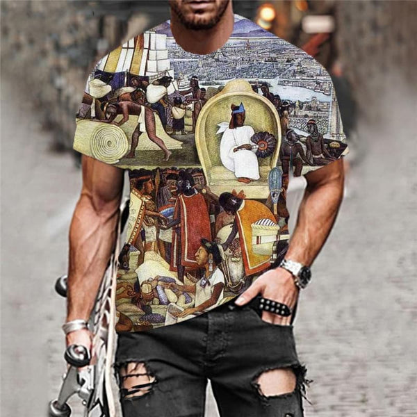 
Mexico T shirt Men Sail Anime Clothes Landscape Tshirts Casual Harajuku Shirt Print
                