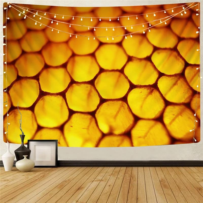 Geometric Tapestry Psychedelic Tapestries Vortex Rug Wall Honeycomb Tenture Mandala Honey Wall Tapestry