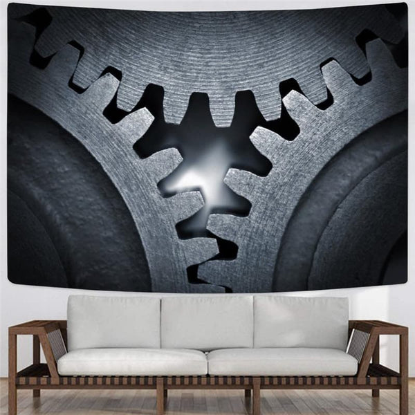 
Metal Tapestry Engine Home Tapestrys Gear Tapestries Gray Tenture Mandala Decor
                