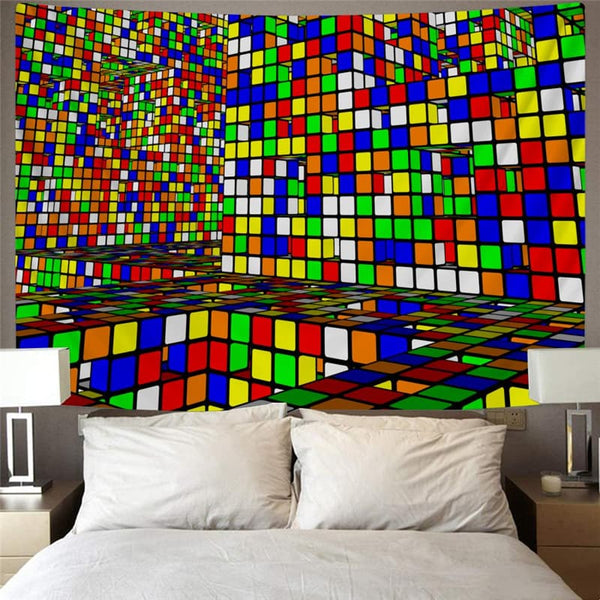 
Geometric Tapiz Psychedelic Home Tapestrys Vortex Wall Tapestry Color Stereo Tenture Mandala
                