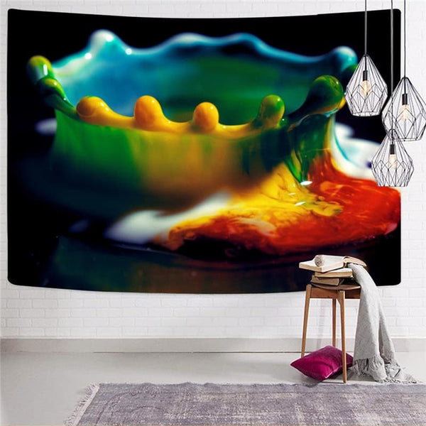 
Pigment Tapestry Colorful Tenture Mandala Harajuku Rug Wall Wall Hanging
                