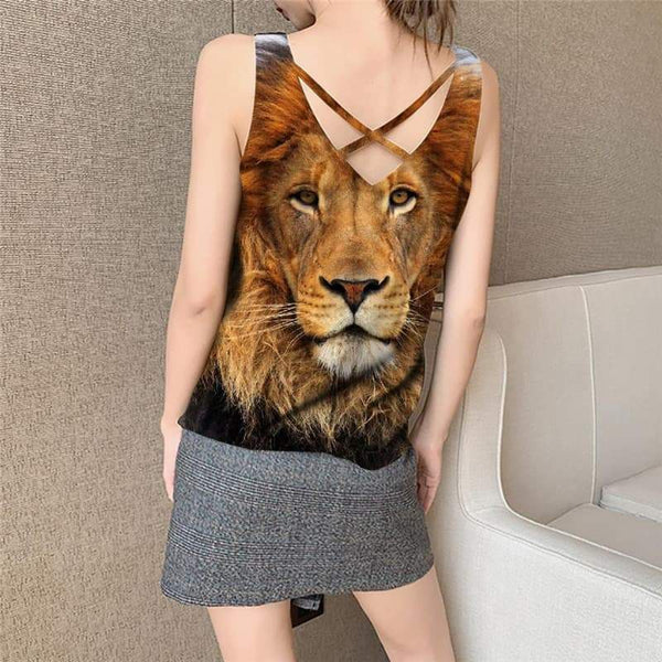 
Lion Tank-Top women Animal Vest Printed Anime Sleeveless 3d Harajuku Tank Tops Casual Street Anime Clothes - KYKU
                