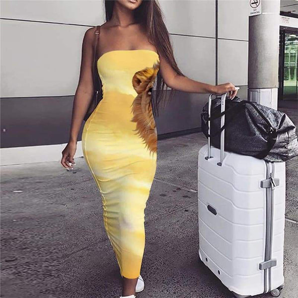 Lion Dress Women Animal Sundress Anime Boho Nebula Party Harajuku Bodycon Dress - KYKU
