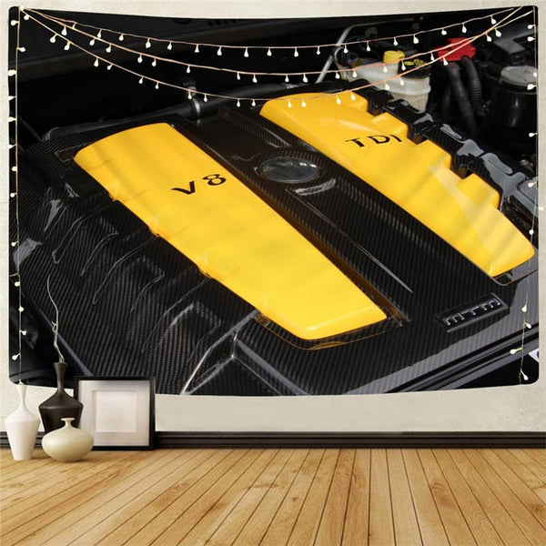 Metal Tapestry Engine Tenture Mandala Gear Wall Tapestry Engine Home Tapestrys