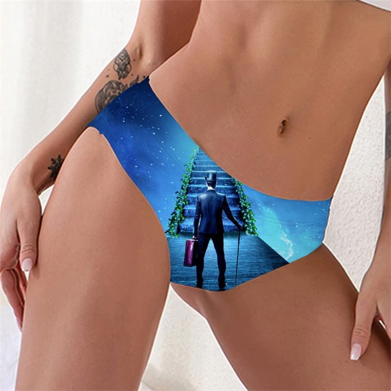 Galaxy Panties Women Space Sexy Universe Seamless Black Hole Underwear