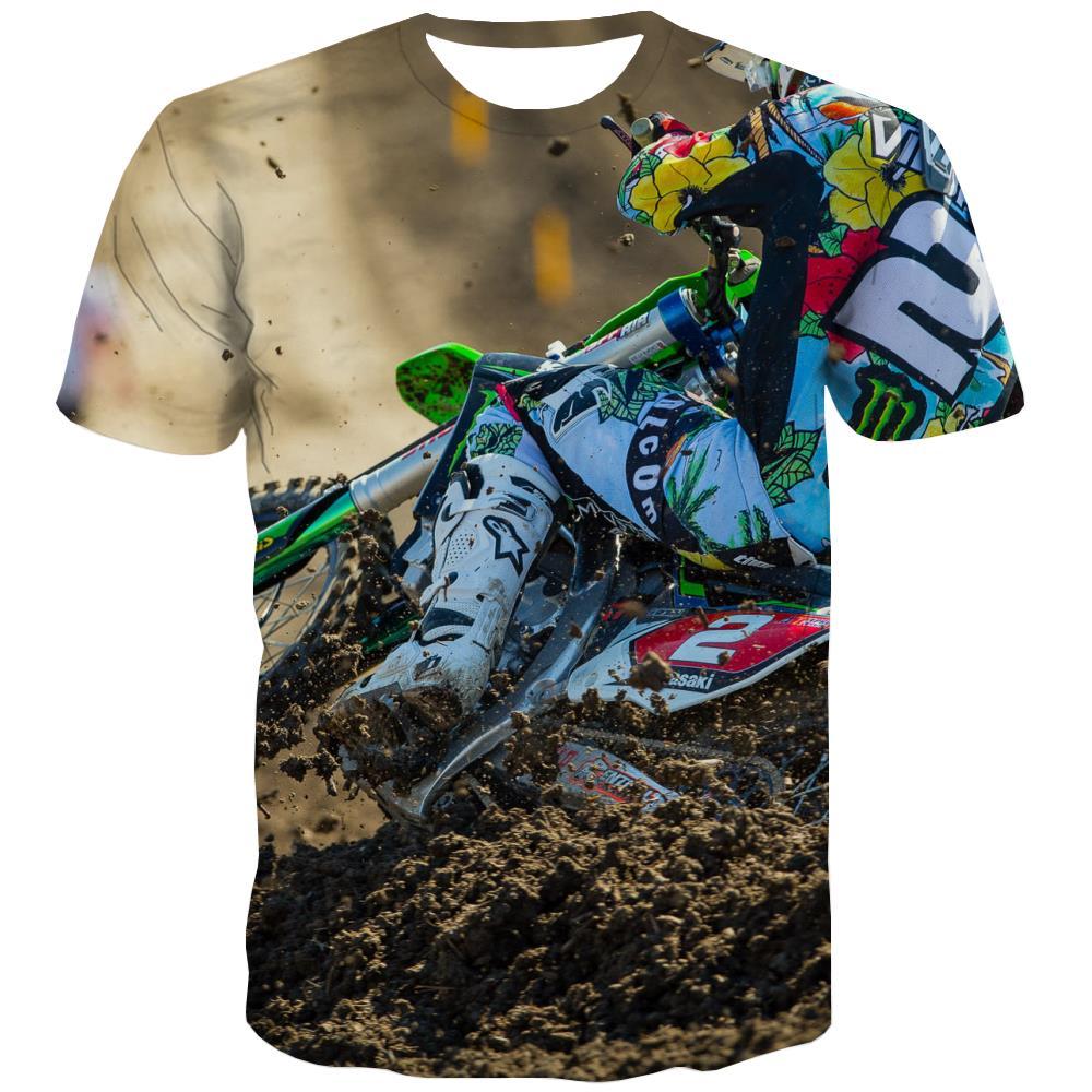 Motocross T shirts Men motorcycle Tshirt Anime Offroad Tshirts Cool Short Sleeve - KYKU