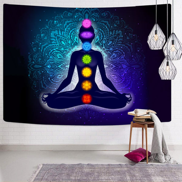 
Seven Chakras Tapestry Psychedelic Tapestries Buddhism Rug Wall meditation Tenture Mandala Yoga Home Tapestrys Religious india Wall Tapestry Colorful undefined Chakras undefined
                