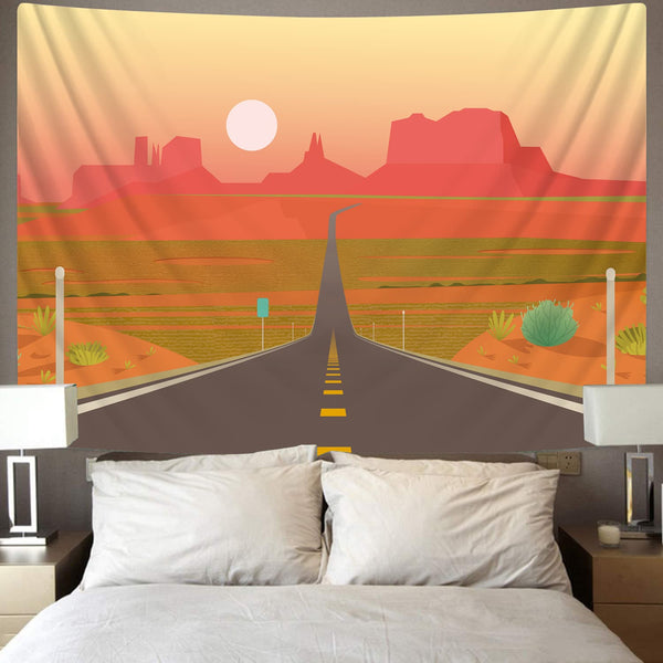 city Tapiz forest Home Tapestrys highway Wall Tapestry mountain Tapestries sunset Tenture Mandala landscape Rug Wall