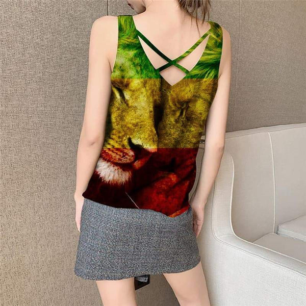 
Lion Tank Top Women Animal Vest Print Anime Sleeveless 3d Love Tank Tops Casual Family Anime Clothes - KYKU
                