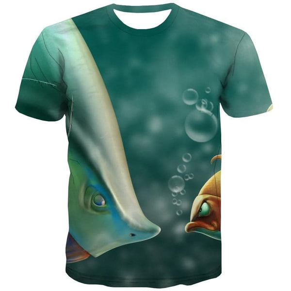 
Shark T-shirt Men Ocean Tshirt Printed Animal Funny T shirts Funny Shirt Print
                