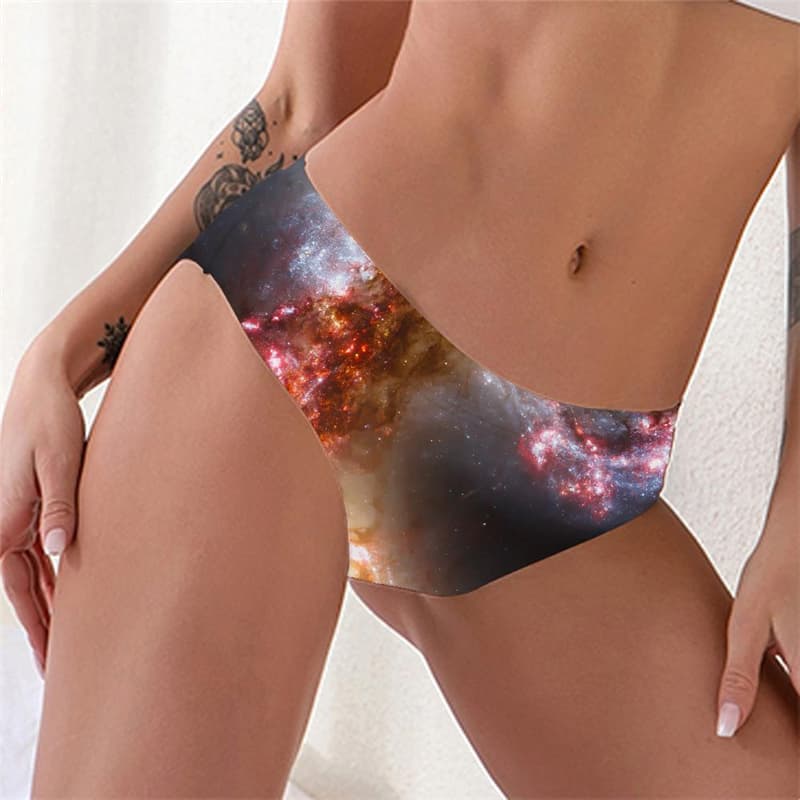 Galaxy Briefs Women Space Pantys Universe Knickers Nebula Lingerie Female Colorful Underwear