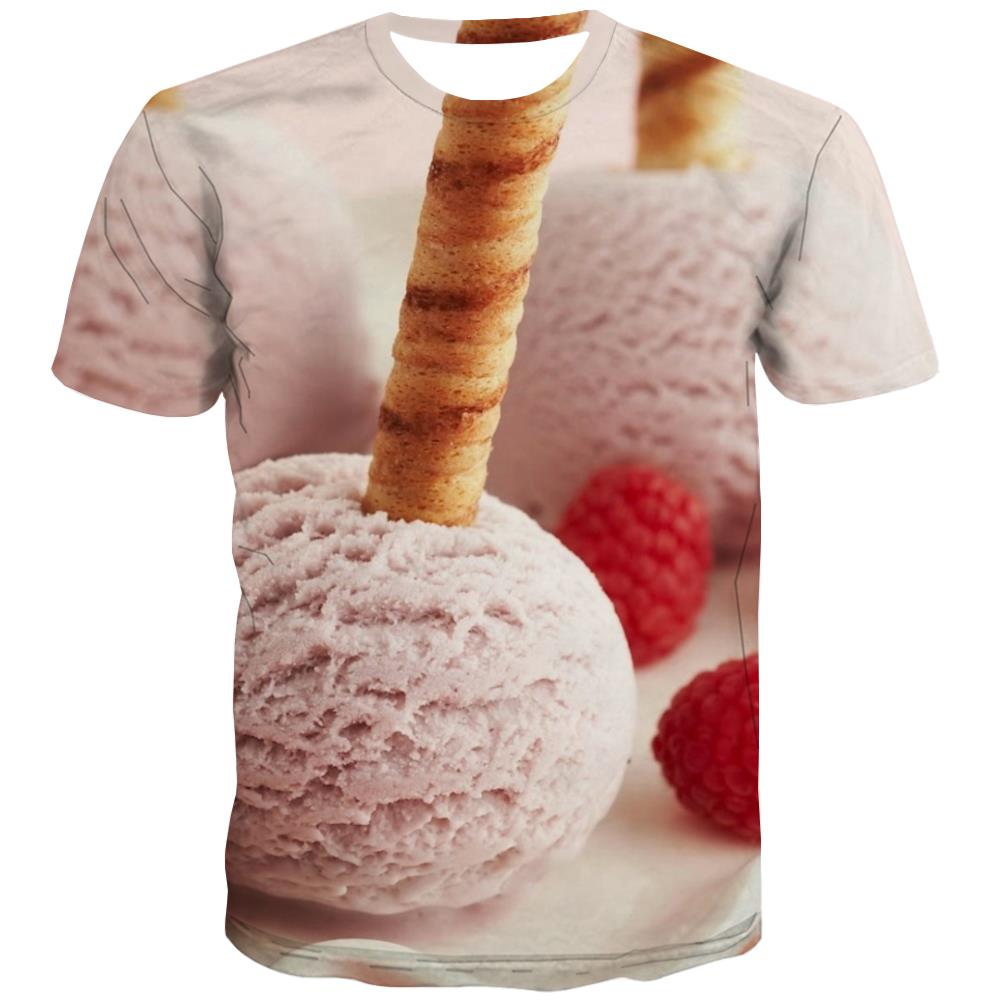 Sweet T-shirt Men Gourmet Tshirts Casual Icecream T-shirts 3d Colourful Tshirt Anime