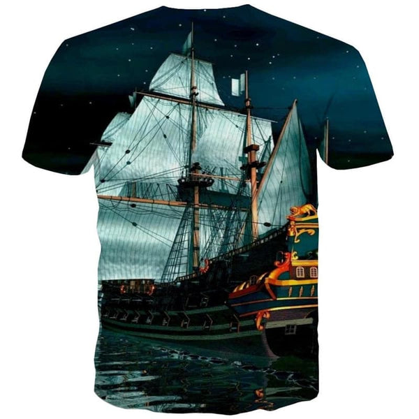
Pirate T-shirt Men Sail Anime Clothes Galaxy Tshirt Printed Ocean Shirt Print
                