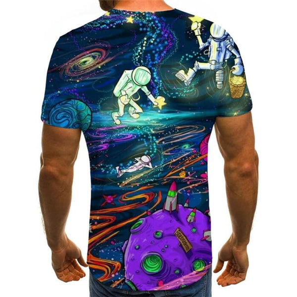 
Astronaut T shirt Men Graffiti Tshirt Printed Colorful Funny T shirts Painting Anime Clothes
                