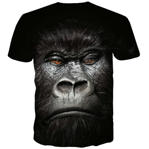 
Orangutan T-shirt Men Animal T-shirts 3d Ferocious Tshirts Casual Black Tshirt Printed
                