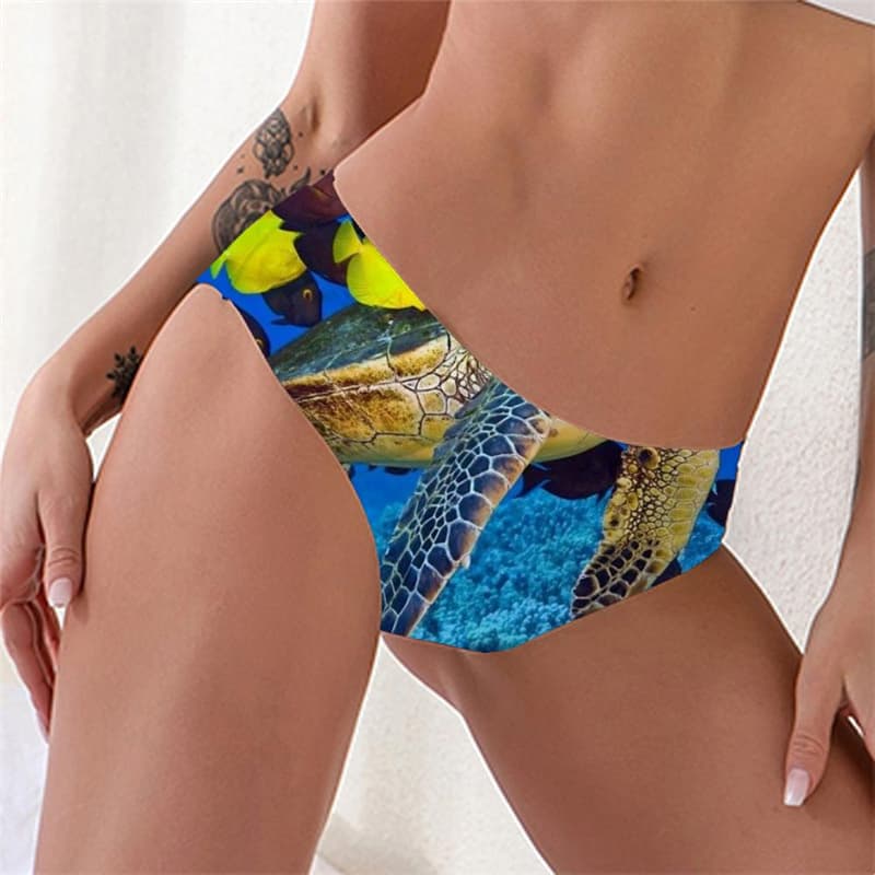 Fish Panties Women Animal Sexy Tracksuits Pantys Ocean Underwear Turtle Lingerie Female