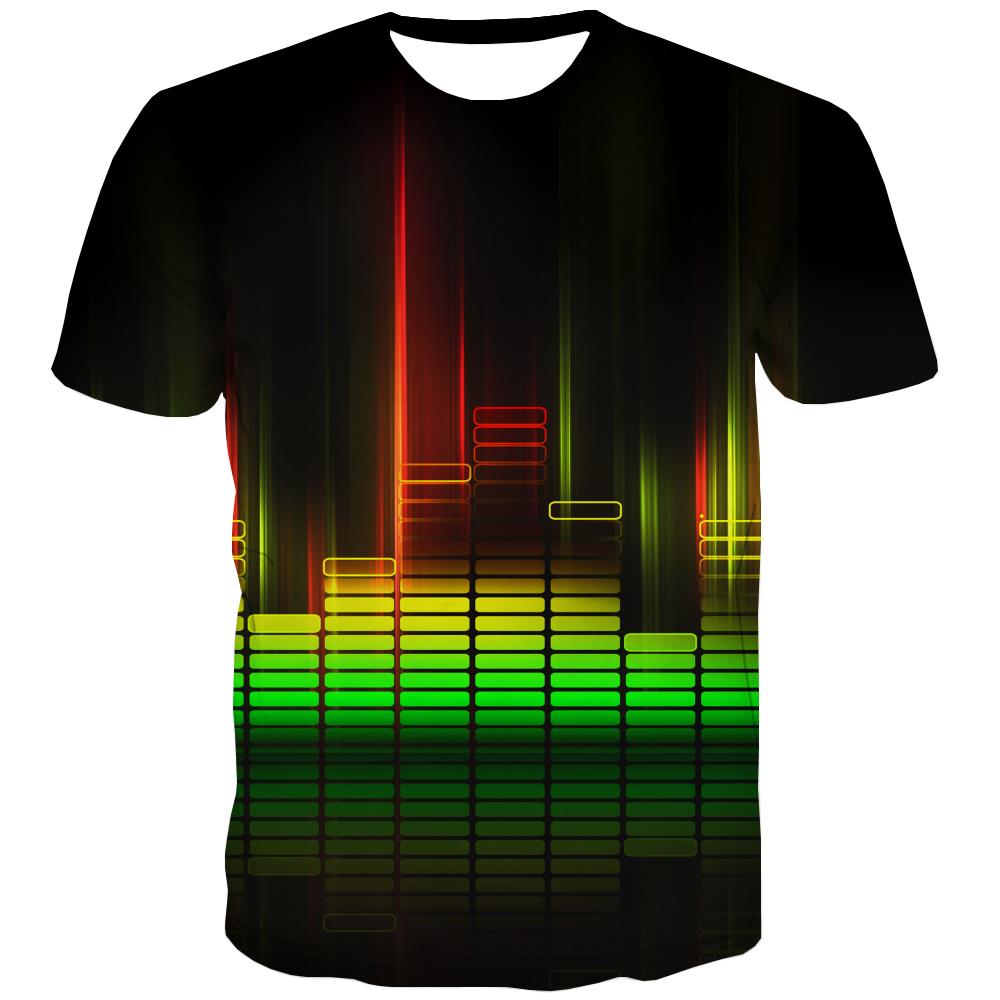 Music T shirts Men Instrument T-shirts 3d Retro Tshirt Printed Electronic T-shirts Graphic